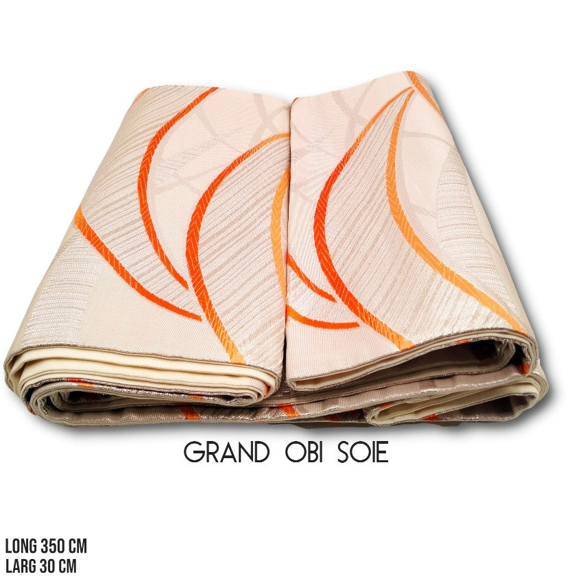 grand obi en soie