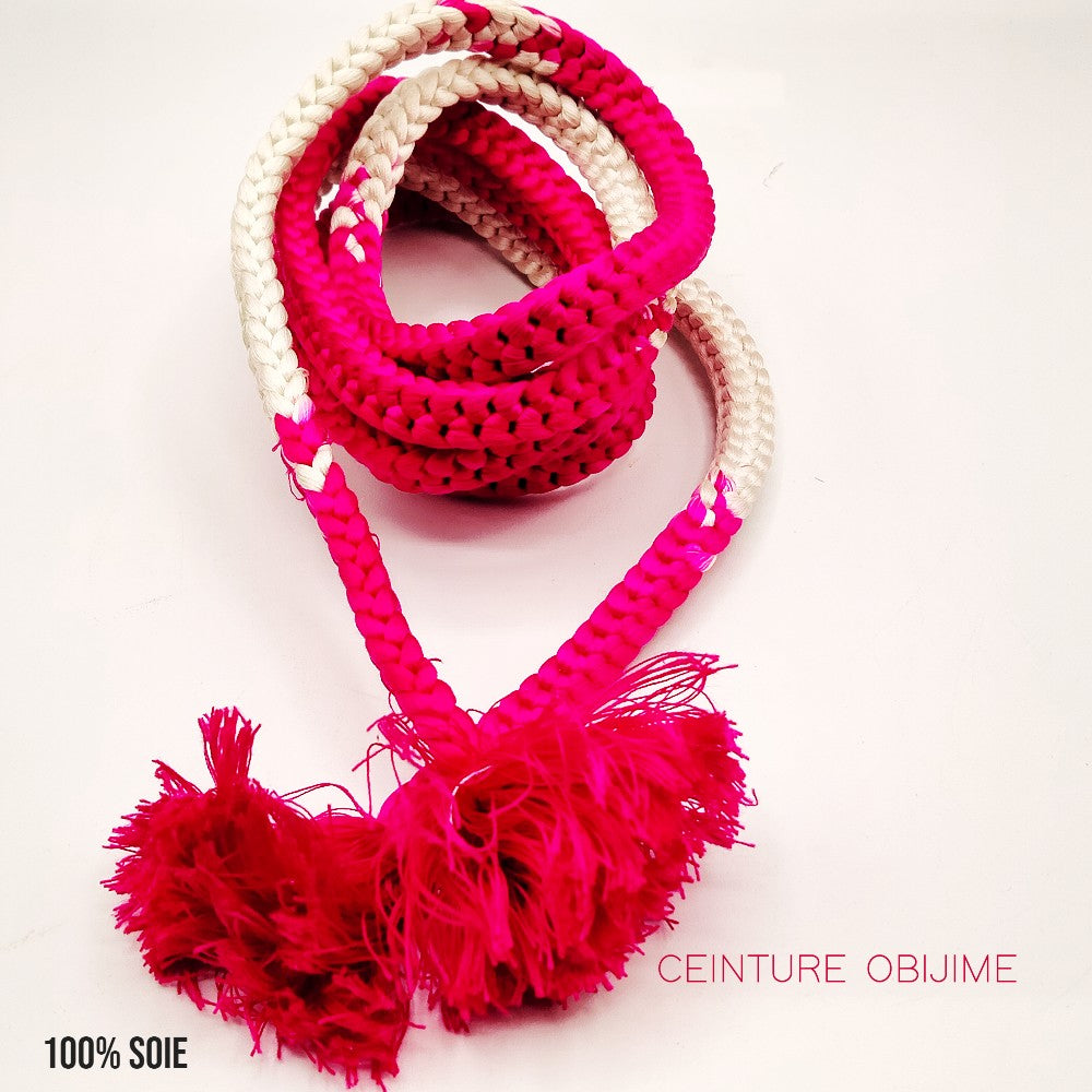 ceinture tressée en soie