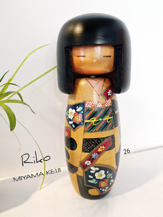 RARE Grande KOKESHI poupée traditionnelle japonaise ancienne signée RARE Grande KOKESHI poupée traditionnelle japonaise ancienne signée