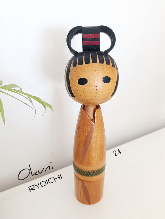 Ensemble Daruma Kokeshi japonais des années 1970