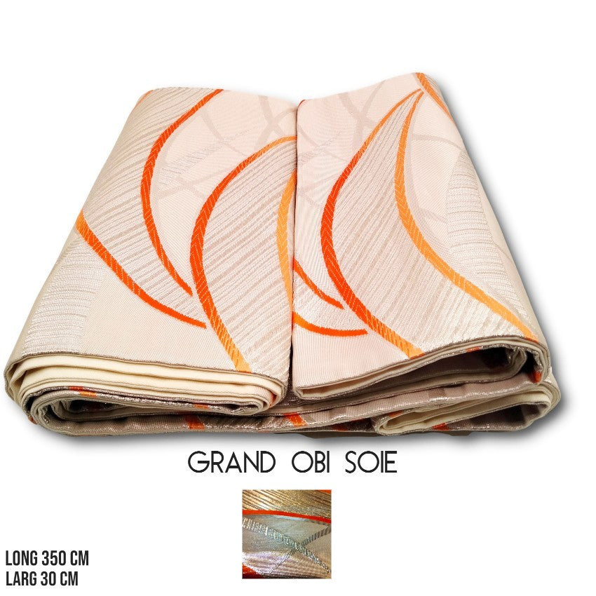 grand obi en soie